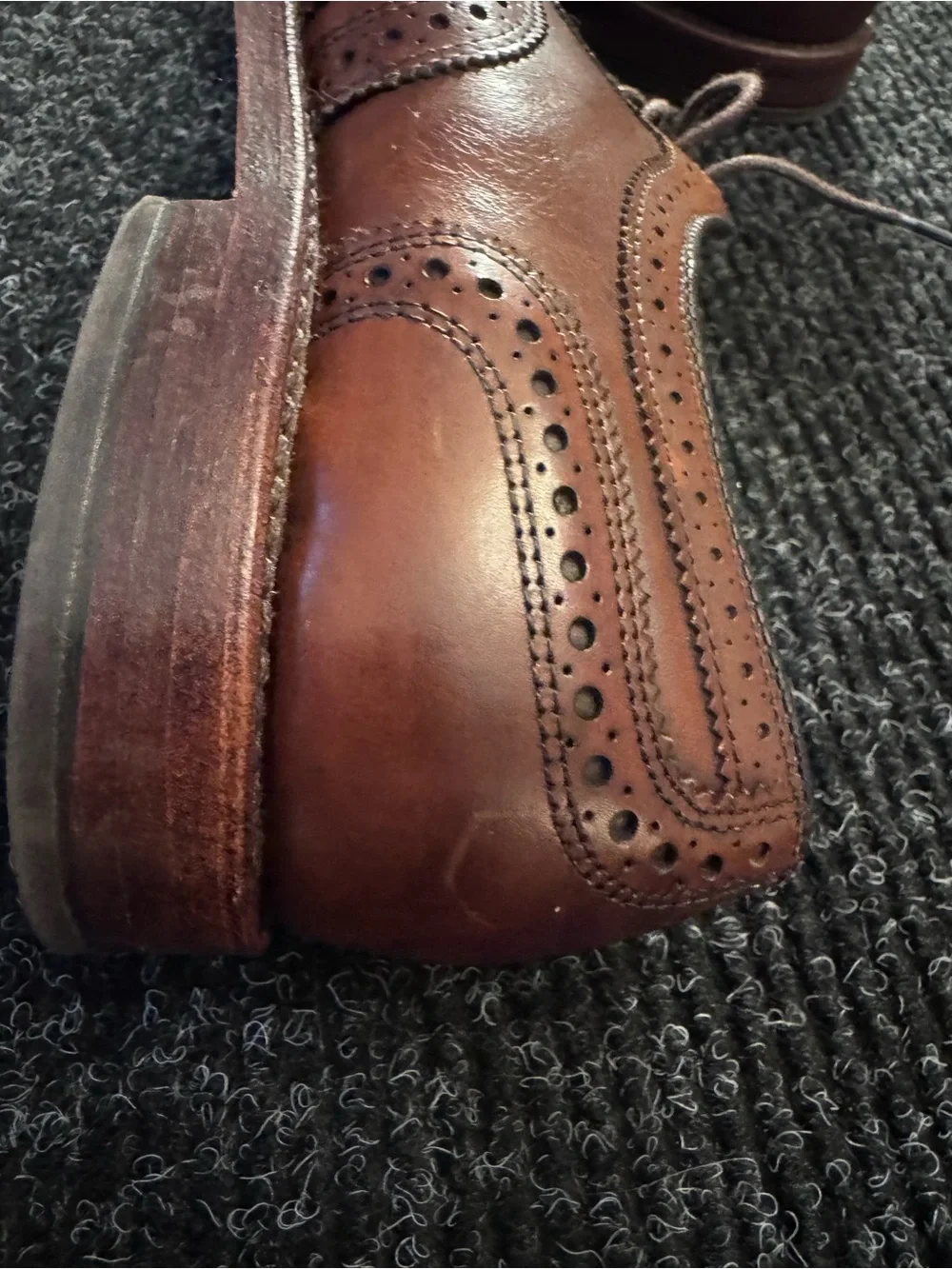 Allen Edmonds McAllister Wingtip Oxford Sz 11 2A Dark Chili Handcrafted In USA